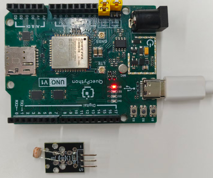 初学者视角体验：【EC800X Duino 开发板】传感器体验-光照传感器